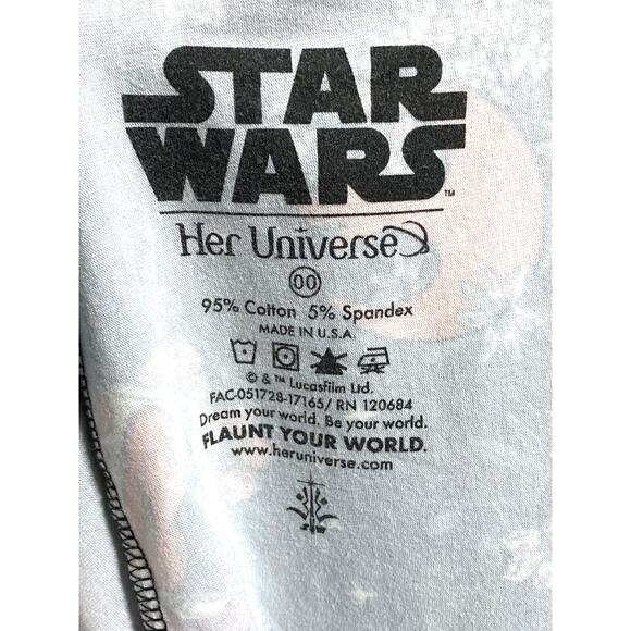 Her Universe Star Wars Tattoo Leggings 00 Stretch USA Space Floral Athleisure - Picture 5 of 5